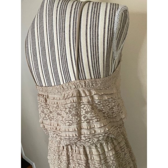 CYNTHIA ROWLEY Woman’s Laced Maxi Spaghetti Strap Dress size 6 - Picture 7 of 12